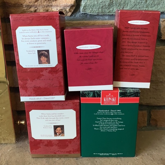 Lot of 5 Hallmark Keepsake Ornaments Santa - Picture 2 of 2